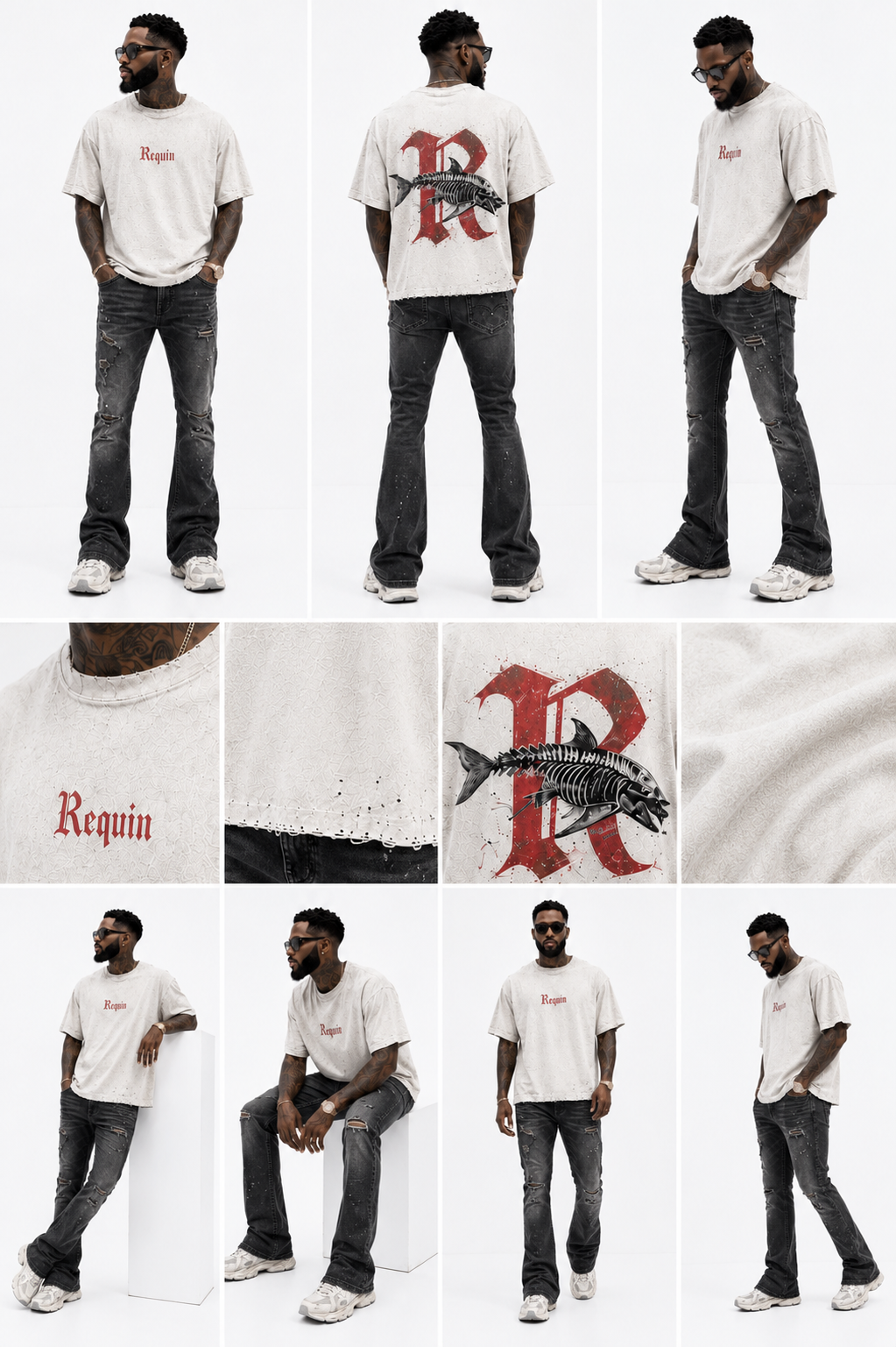 Requin Fossil Tee (Red)